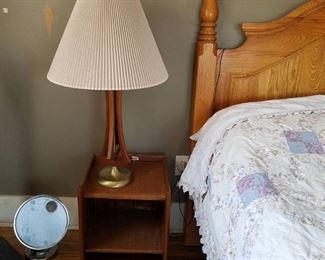 nightstand and lamp
