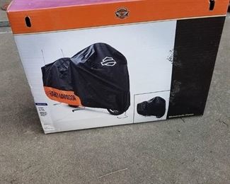 multi fit indoor outdoor motorcycle cover medium orange / black Harley-Davidson