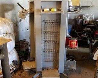 rolling cabinet with contents