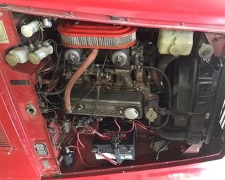 Under the hood of the 1969 Datsun Roadster