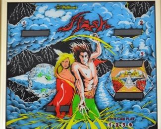 Vintage, 1978 Williams Pinball Flash Framed Game Back