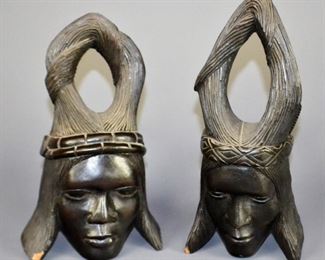 Vintage African Bookends