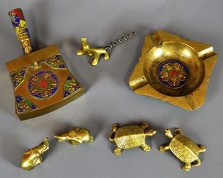 Vintage Brass & Cloisonne 