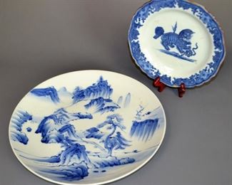 Antique Blue & White Plates