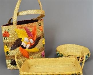 Vintage Philippine Woven Baskets