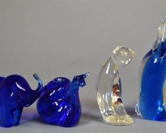 Vintage Glass Blown Animals 