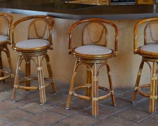Vintage Rattan Barstools