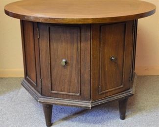 Wood Octagon End Table 