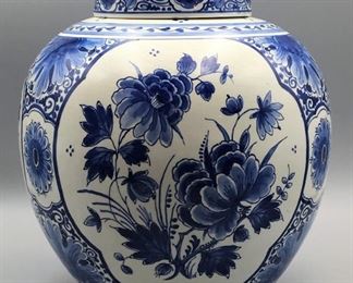 Vintage Delft Ginger Jar