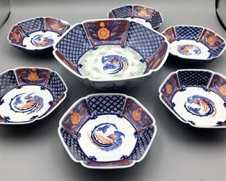 Rice & Serving Bowls, Hex Shaped, Japan