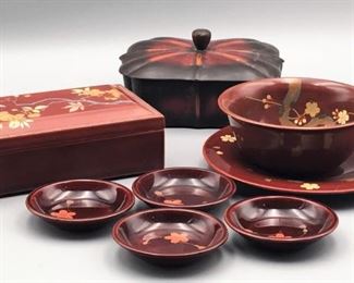 Vintage Marumi Lacquerware, Occupied Japan