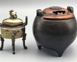 Incense Burners, Bronze & Brass, Japan