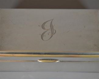 .950 Sterling Silver Engraved Box, 424g