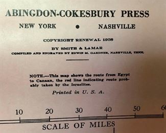1938 map of egypt abingdoncokesbury press smith  LaMar