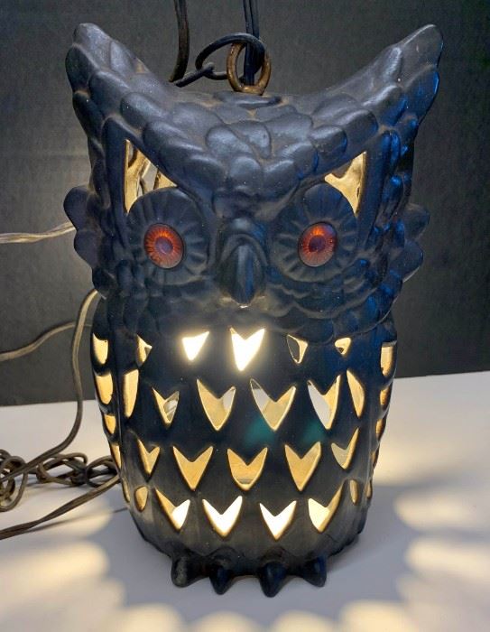 owl swag lamp