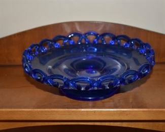 gorgeous cobalt blue shallow dish