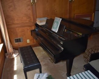Gorgeous ebony Kimball "baby" grand piano