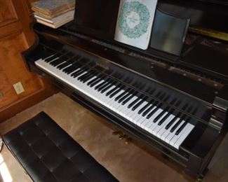 Another view of Kimball baby grand piano