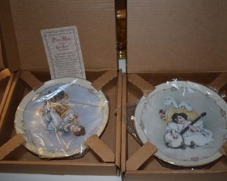 Set of Maud Humphrey Bogart "Little Ladies" plates - MIB - with certificates of authenticity