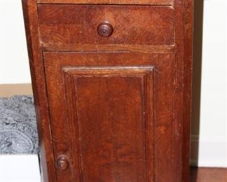 Pair of Onyx Top Side Oak Stands