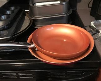 Copper coated skillets