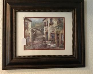 Nicely framed pictures throughout home.