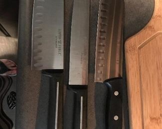 Knives - 2 Hampton Forge - 1 German JA Henckels