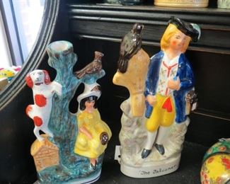 Staffordshire figurines.