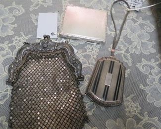 Sterling silver coin purse and bag.