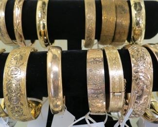 Gold filled vintage bracelets.