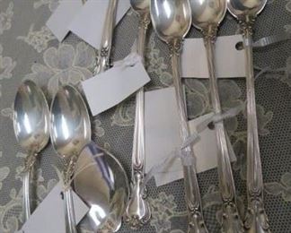 Gorham Chantilly sterling silver spoons.