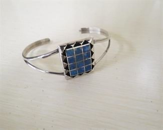 Navajo Teme sterling silver cuff bracelet.