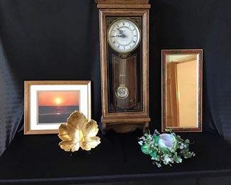 Clock, Framed Photograph, Framed mirror, Candle Holder, Decorative Plate