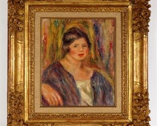 PierreAuguste Renoir Original Portrait Oil Canvas