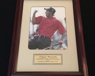 Tiger Woods “Grand Slam Champion” Framed 