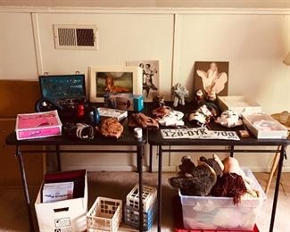 Knick knacks, Cabbage Patch Dolls, Office Supplies, Baseball Gloves