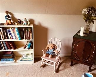 Books, Knick knacks, side table