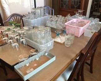 Multiple Sets of Glasses.