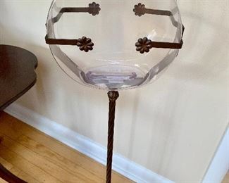 Antique fish bowl holder