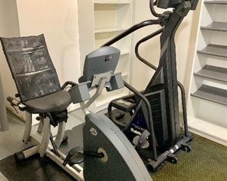 SportsArt recumbent cycle and FreeClimber stepper