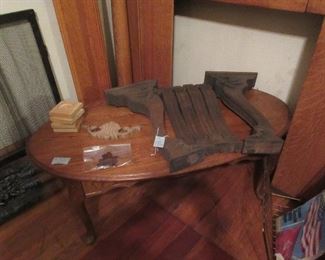 Decorative walnut piano pieces