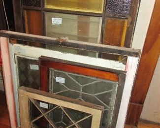 Leaded, beveled, stain glass windows