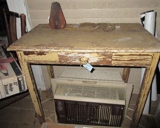 Old table with drawer