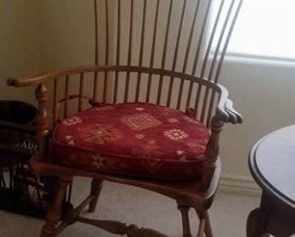 Vintage Frederick Duckloe & Bros Fan Back Windsor Arm Chair