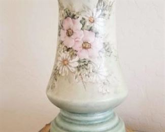 Steger signed hand painted Lamp