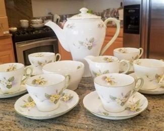 Vintage Shelley porcelain 9 piece Tea set