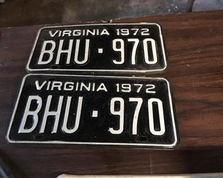 Vintage license plates