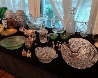 Assorted decorative and serving