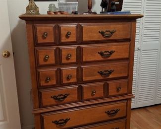 Tall pine chest