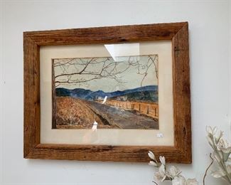Watercolor, signed